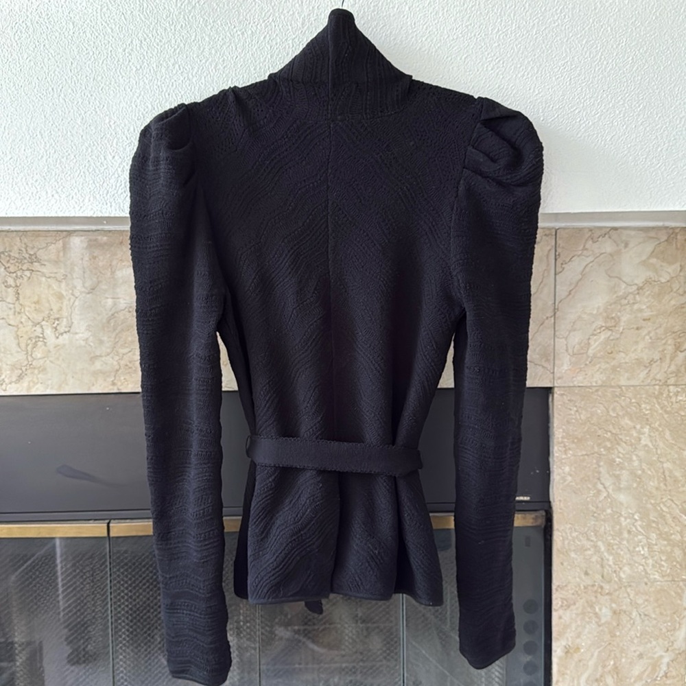 Ralph Lauren Belted Knit Sweater Cardigan. Black. Size S - Picture 6 of 12